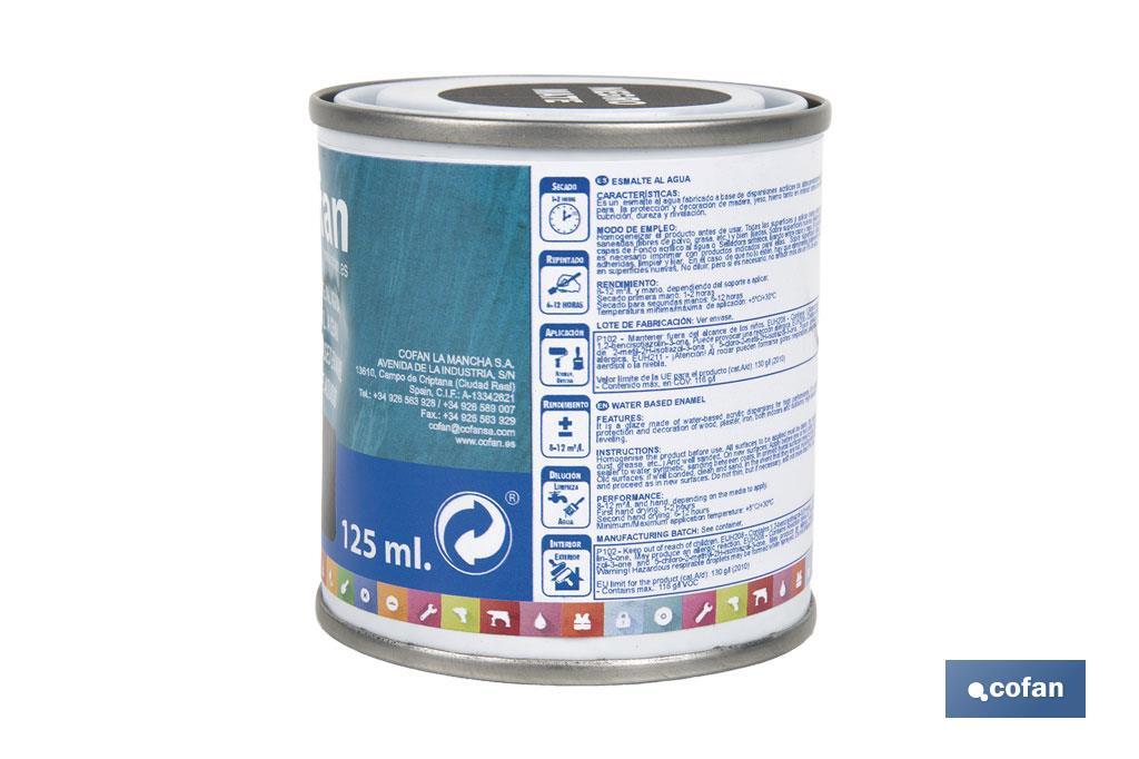 ESMALTE AL AGUA (125 ML) NEGRO MATE