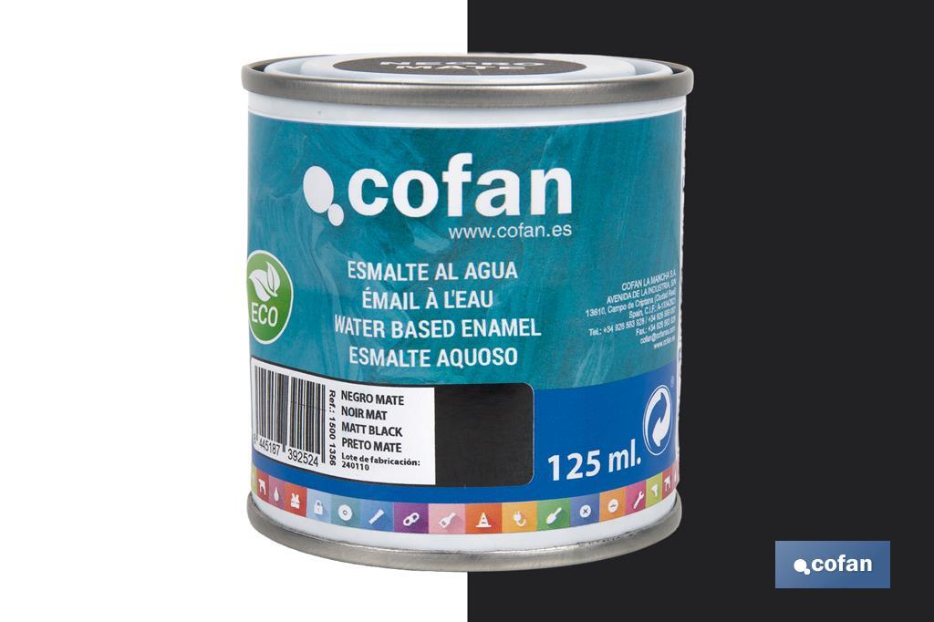 ESMALTE AL AGUA (125 ML) NEGRO MATE