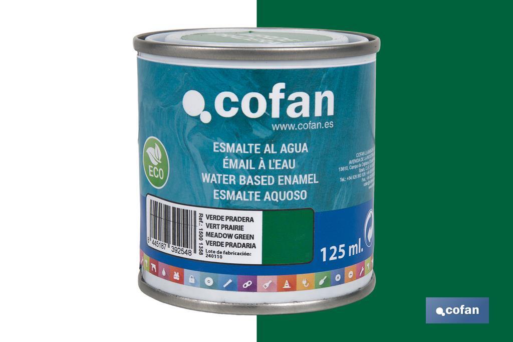 ESMALTE AL AGUA (125 ML) VERDE PRADERA BRILLO