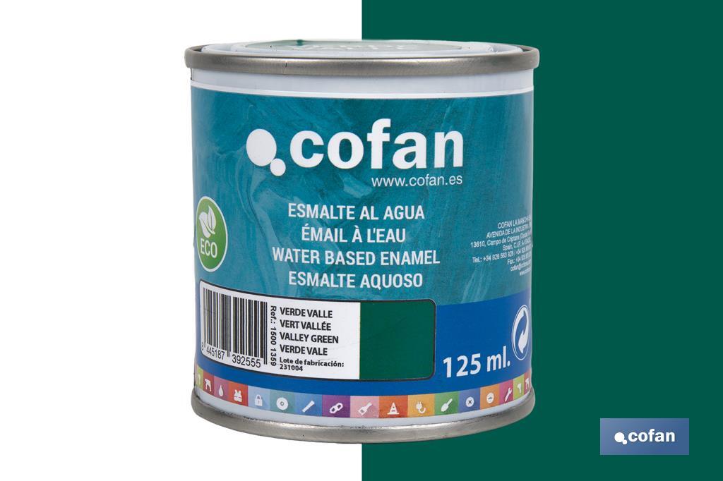 ESMALTE AL AGUA (125 ML) VERDE VALLE BRILLO