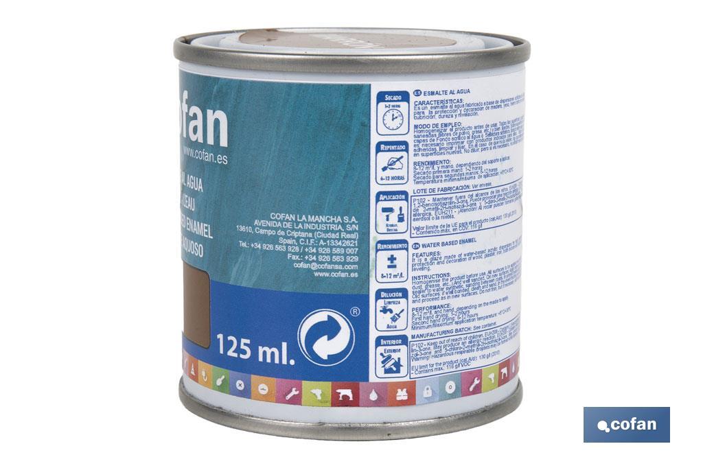 ESMALTE AL AGUA (125 ML) MARRÓN BRILLO