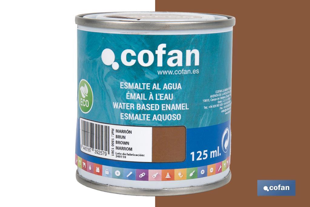 ESMALTE AL AGUA (125 ML) MARRÓN BRILLO