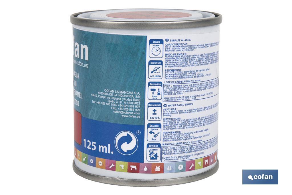 ESMALTE AL AGUA (125 ML) ROJO VIVO BRILLO