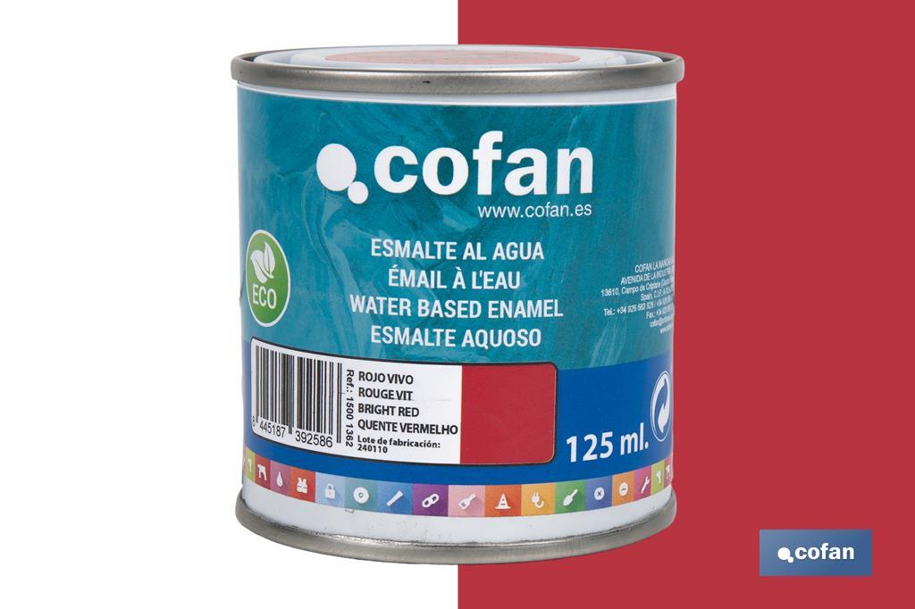 ESMALTE AL AGUA (125 ML) ROJO VIVO BRILLO