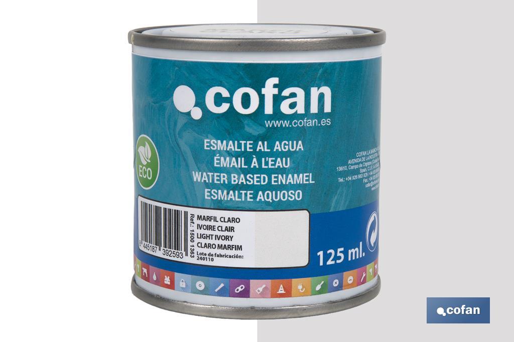 ESMALTE AL AGUA (125 ML) MARFIL CLARO BRILLO