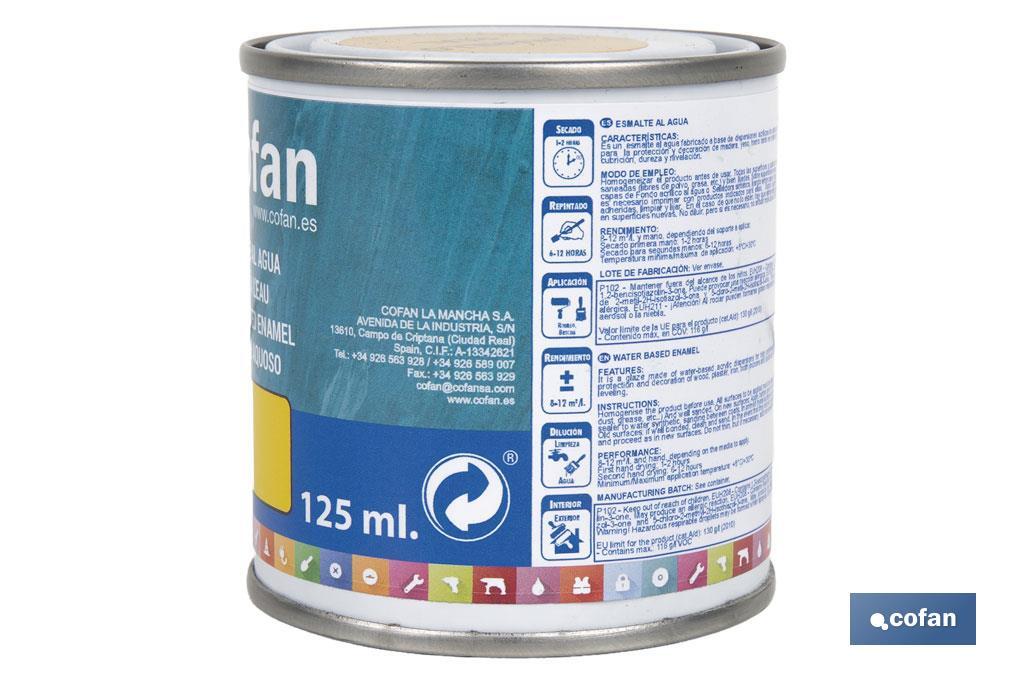 ESMALTE AL AGUA (125 ML) AMARILLO REAL BRILLO