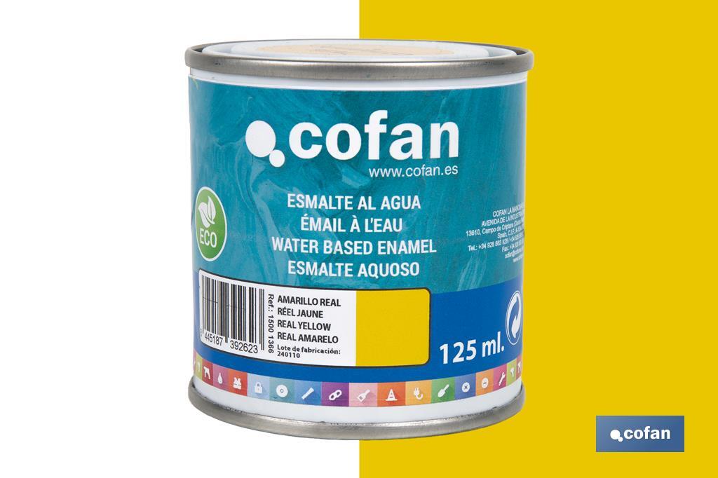 ESMALTE AL AGUA (125 ML) AMARILLO REAL BRILLO