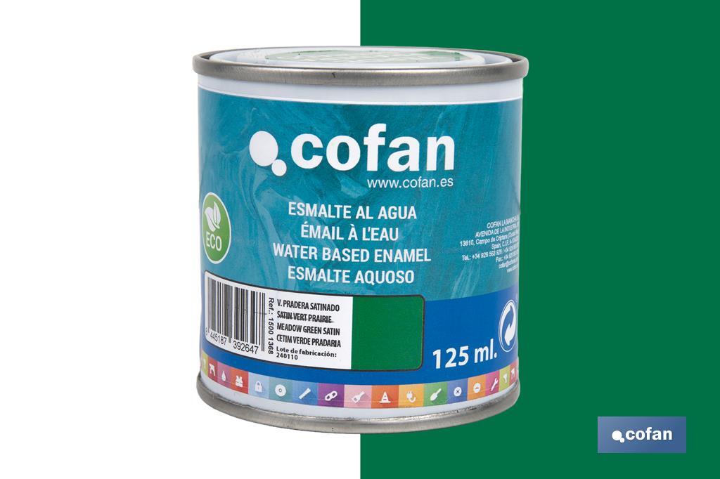 ESMALTE AL AGUA (125 ML) VERDE PRADERA SATINADO