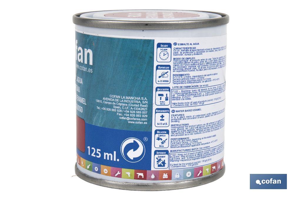 ESMALTE AL AGUA (125 ML) ROJO GRANADA SATINADO