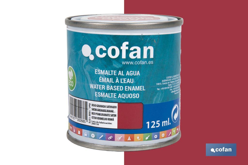 ESMALTE AL AGUA (125 ML) ROJO GRANADA SATINADO