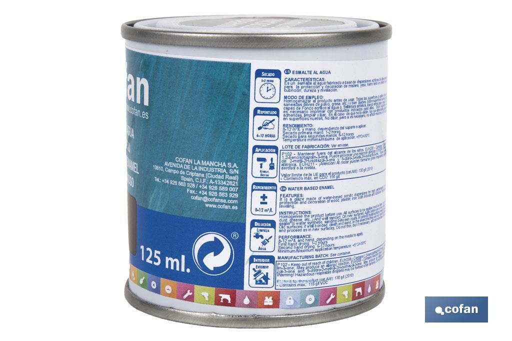 ESMALTE AL AGUA (125 ML) MARRÓN TOSCANA SATINADO