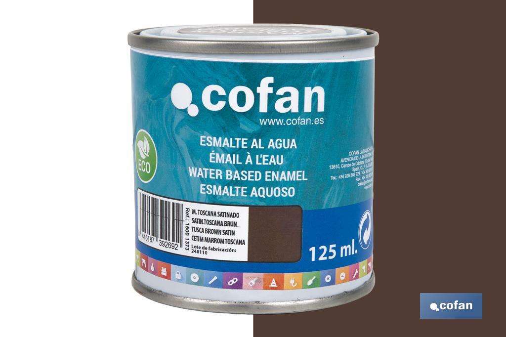 ESMALTE AL AGUA (125 ML) MARRÓN TOSCANA SATINADO