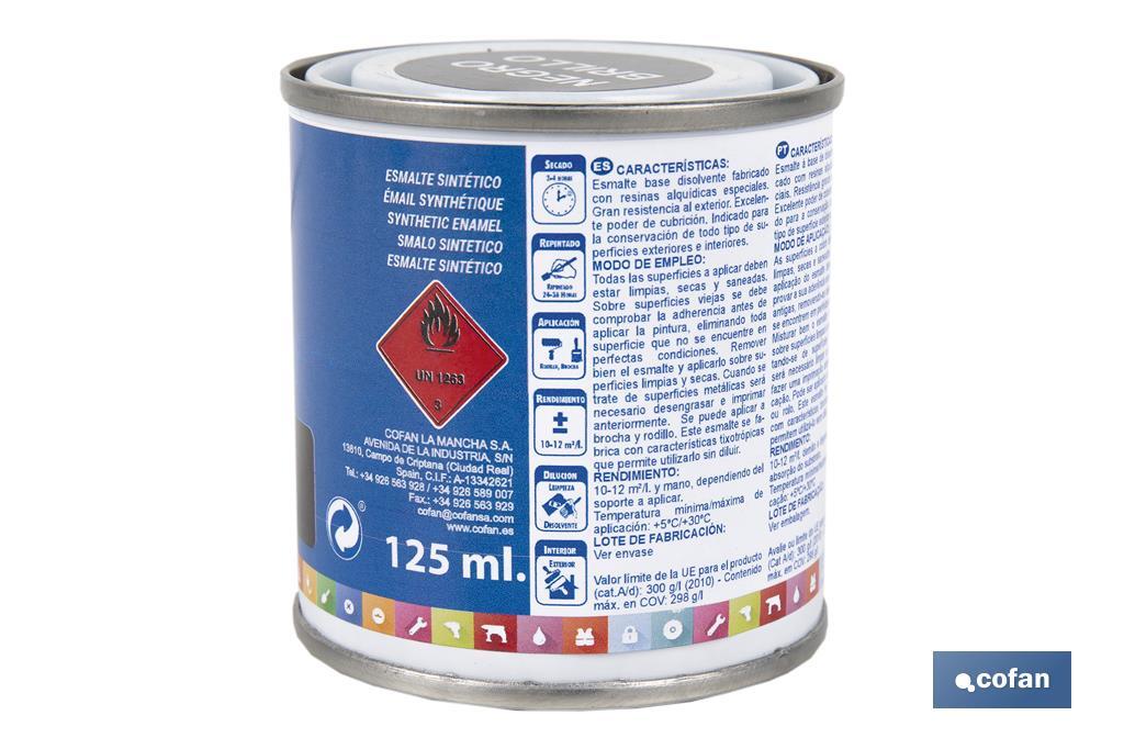 ESMALTE SINTÉTICO (125 ML) NEGRO BRILLO