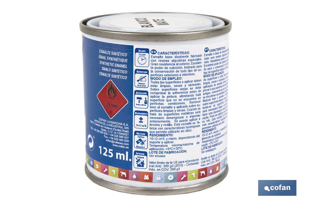 ESMALTE SINTÉTICO (125 ML) BLANCO MATE