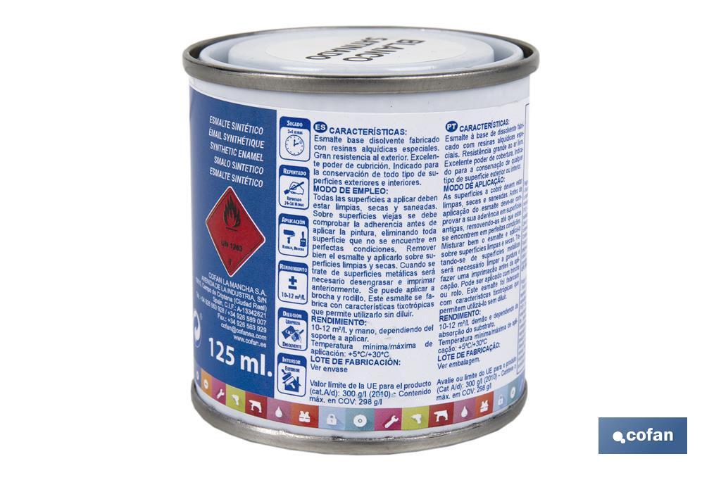 ESMALTE SINTÉTICO (125 ML) BLANCO SATINADO