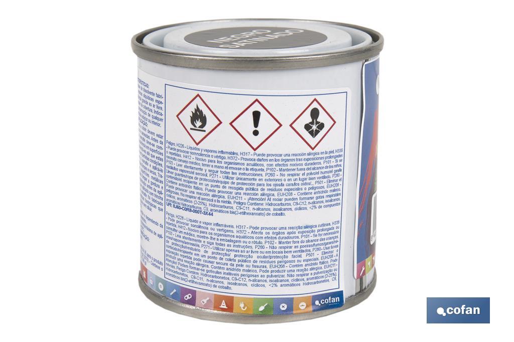 ESMALTE SINTÉTICO (125 ML) NEGRO SATINADO