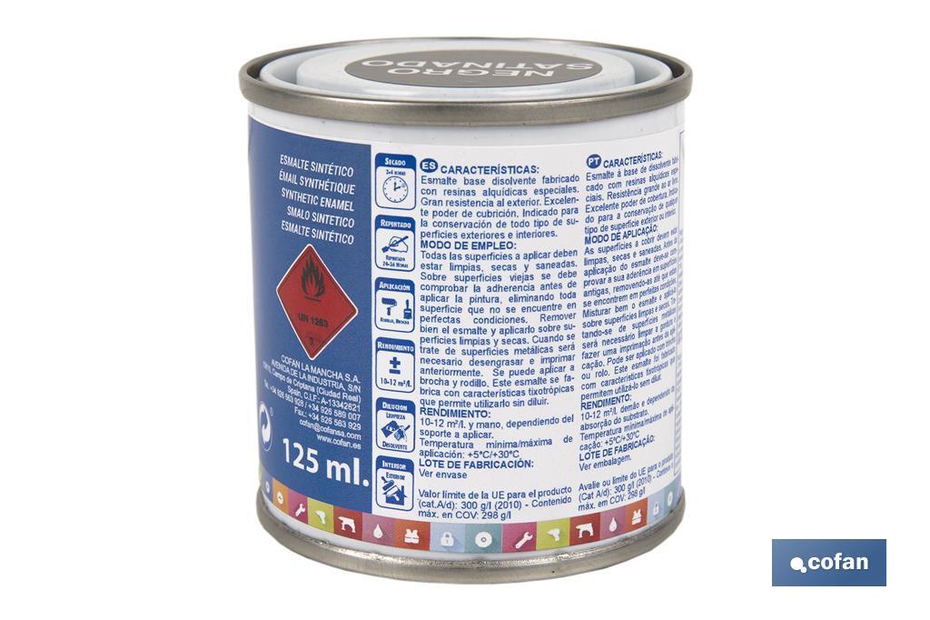 ESMALTE SINTÉTICO (125 ML) NEGRO SATINADO