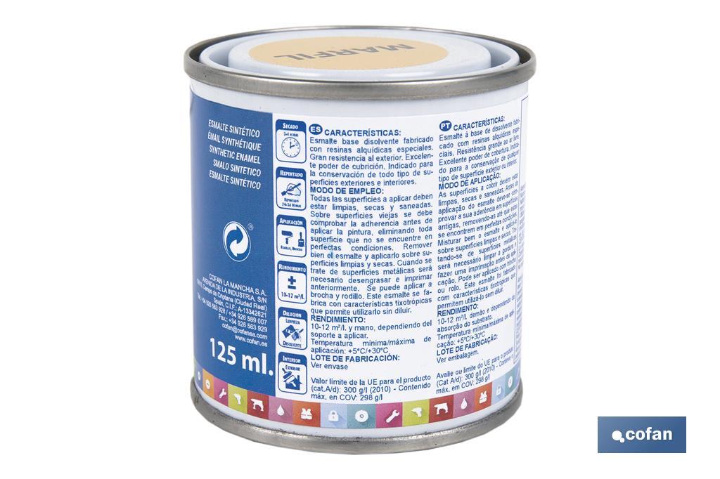 ESMALTE SINTÉTICO (125 ML) COLOR MARFIL