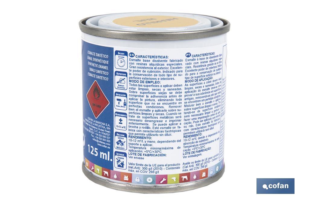 ESMALTE SINTÉTICO (125 ML) AMARILLO REAL