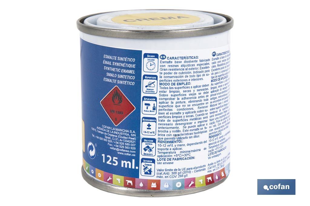 ESMALTE SINTÉTICO (125 ML) COLOR CREMA