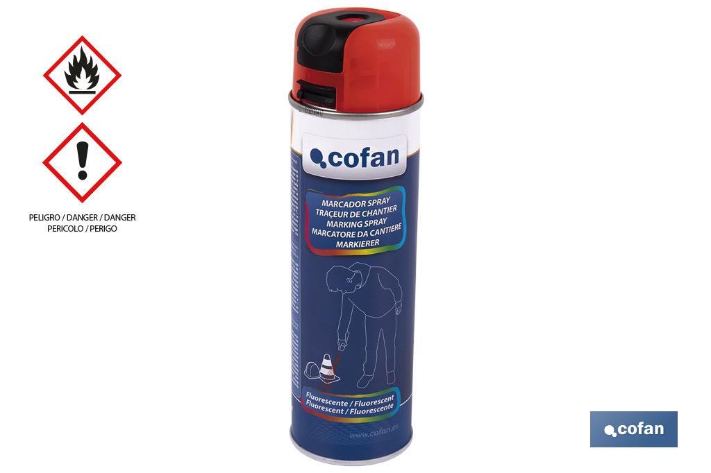 MARCAJE DE OBRA FLUORESC. ROJO 500ML