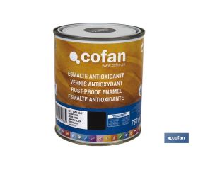 ESMALTE ANTIOXIDANTE LISO AL AGUA NEGRO 750 ML