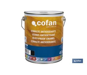 ESMALTE ANTIOXIDANTE LISO AL AGUA NEGRO 4 L