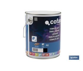 ESMALTE LACA AL AGUA NEGRO 4 L SATINADO