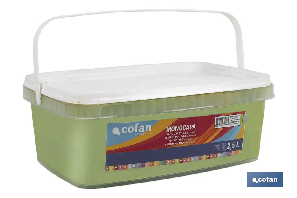 PINTURA PLÁSTICA MONOCAPA Verde Pistacho (2,5 LT