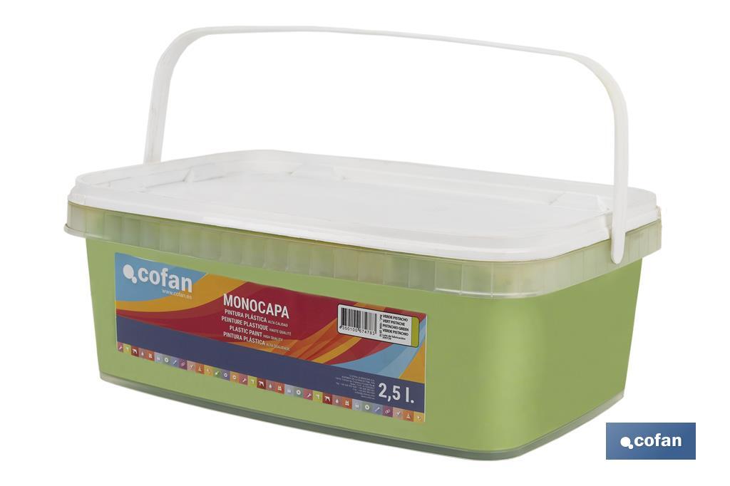PINTURA PLÁSTICA MONOCAPA Verde Pistacho (2,5 LT