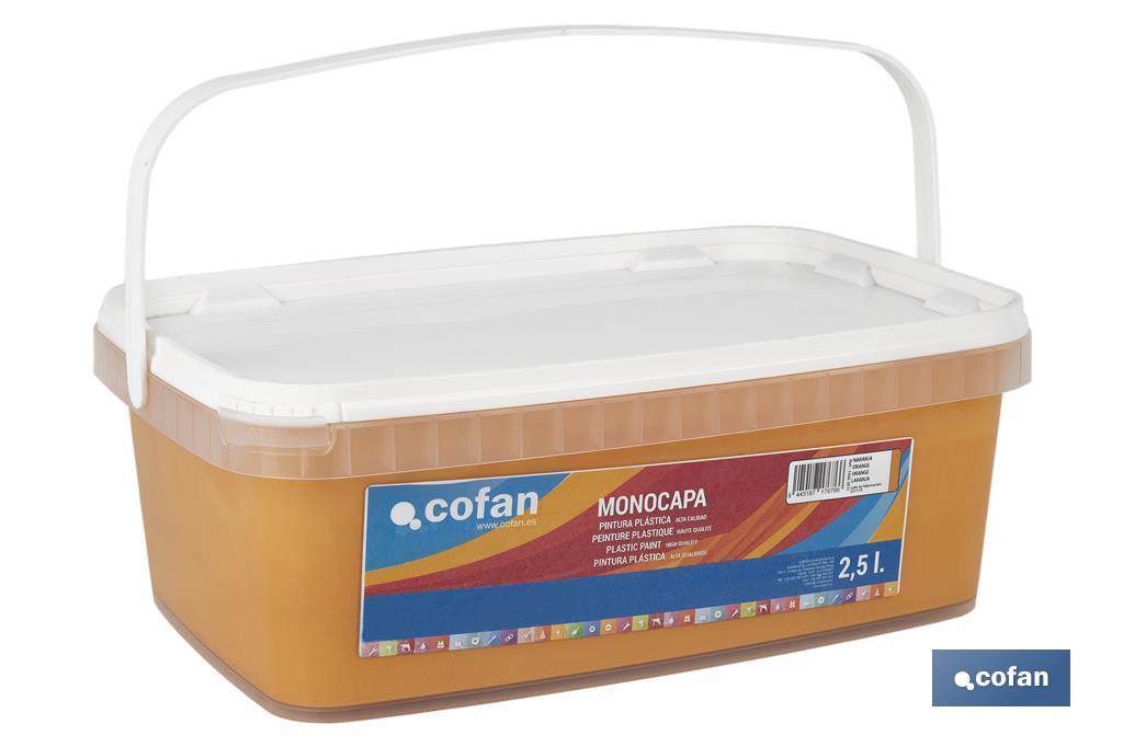 PINTURA PLÁSTICA MONOCAPA Naranja (2,5 LT