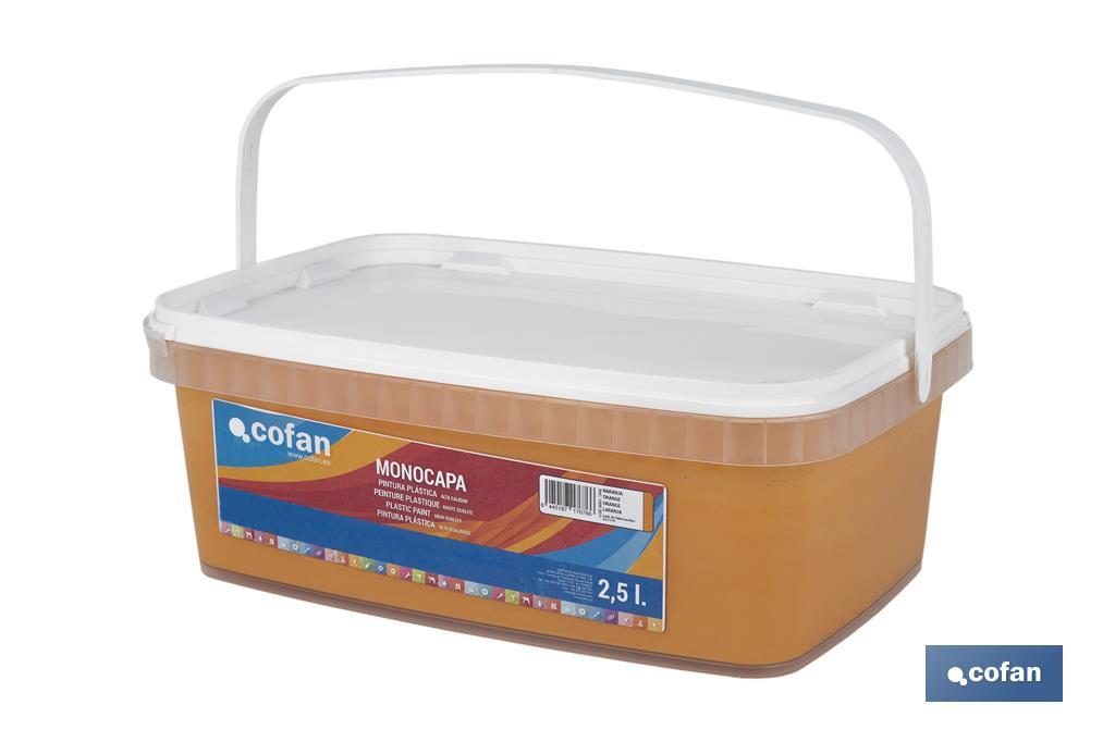 PINTURA PLÁSTICA MONOCAPA Naranja (2,5 LT