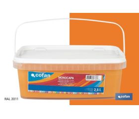 PINTURA PLÁSTICA MONOCAPA Naranja (2,5 LT
