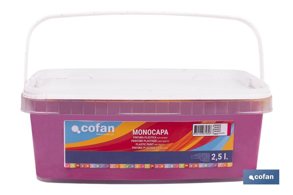 PINTURA PLÁSTICA MONOCAPA Magenta (2,5 LT)