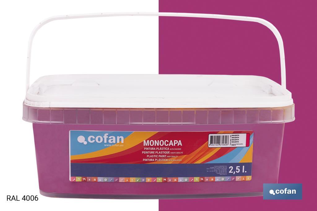 PINTURA PLÁSTICA MONOCAPA Magenta (2,5 LT)