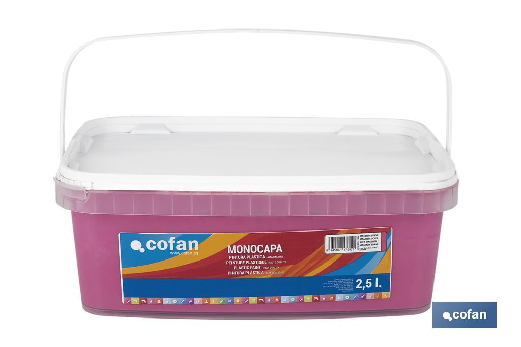 PINTURA PLÁSTICA MONOCAPA Magenta Suave (2,5 LT)