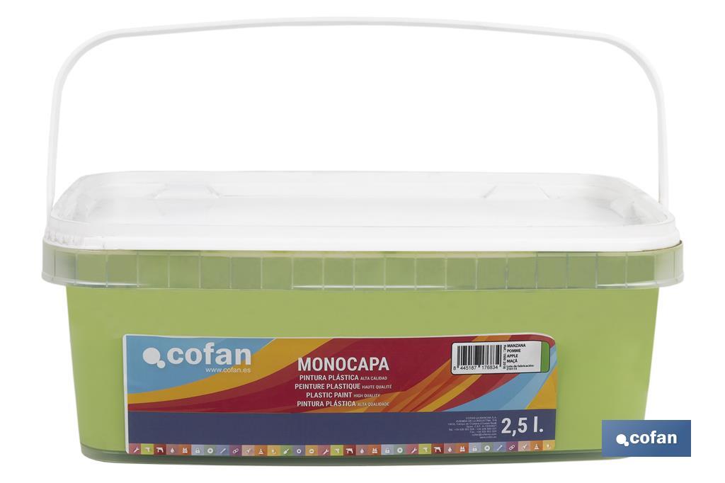 PINTURA PLÁSTICA MONOCAPA Manzana (2,5 LT)