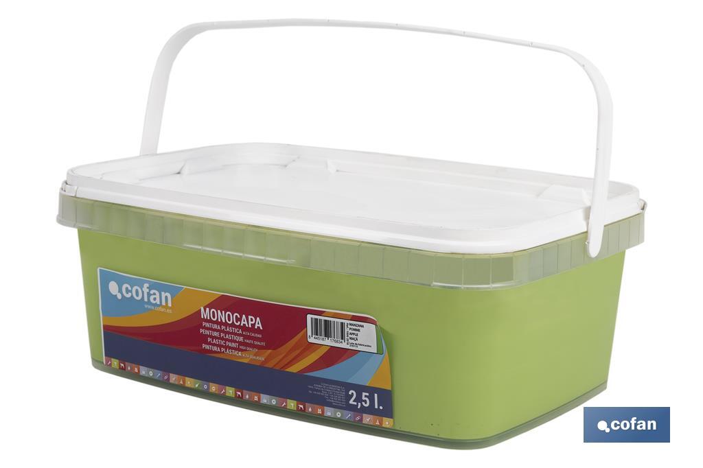 PINTURA PLÁSTICA MONOCAPA Manzana (2,5 LT)