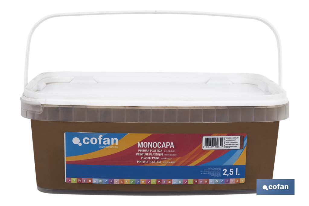PINTURA PLÁSTICA MONOCAPA Marron Choco. (2,5 LT)