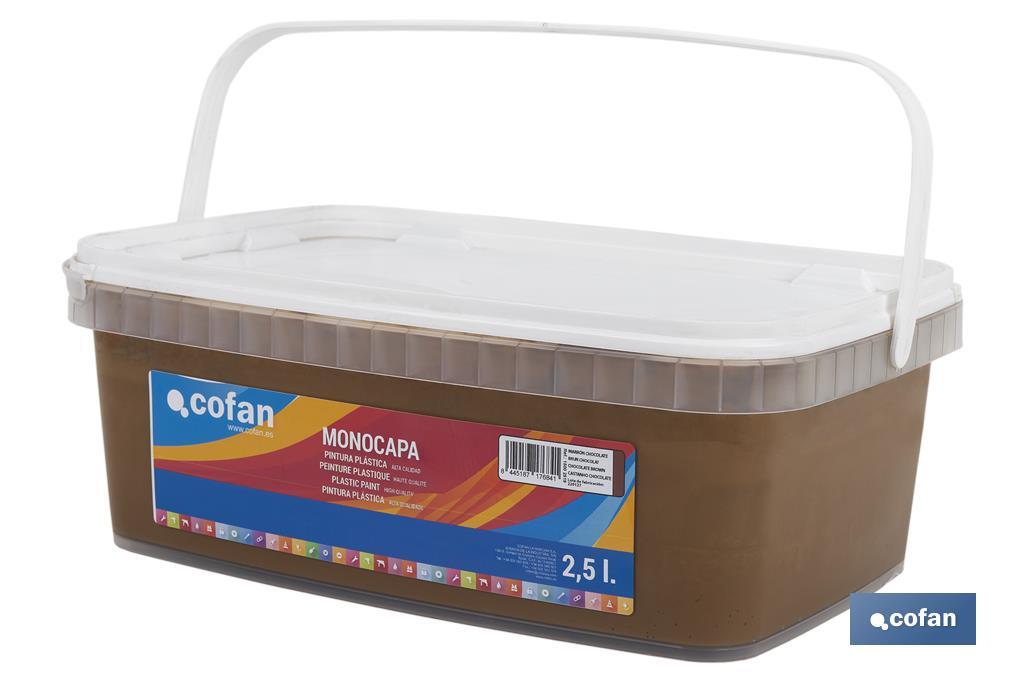 PINTURA PLÁSTICA MONOCAPA Marron Choco. (2,5 LT)