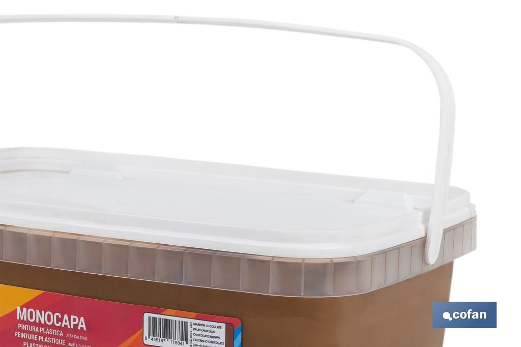 PINTURA PLÁSTICA MONOCAPA Marron Choco. (2,5 LT)