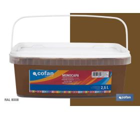 PINTURA PLÁSTICA MONOCAPA Marron Choco. (2,5 LT)