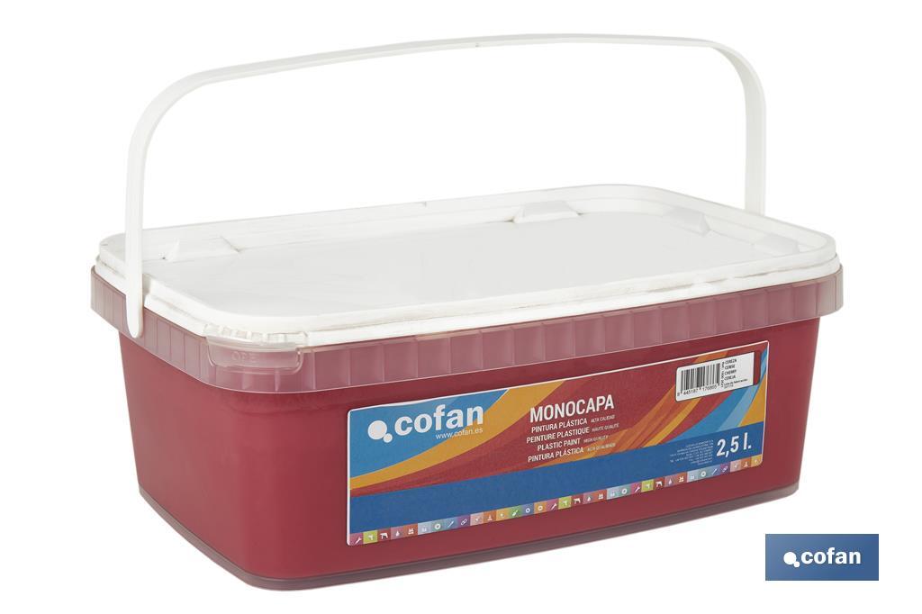 PINTURA PLÁSTICA MONOCAPA Cereza (2,5 LT)
