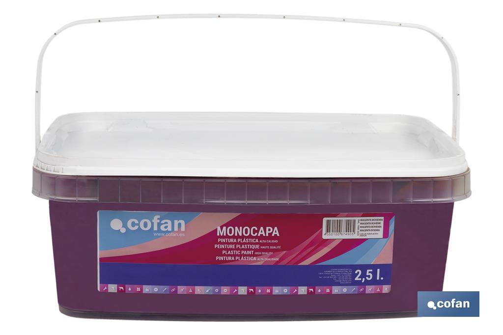 PINTURA PLÁSTICA MONOCAPA Magenta Bohem (2,5 LT)