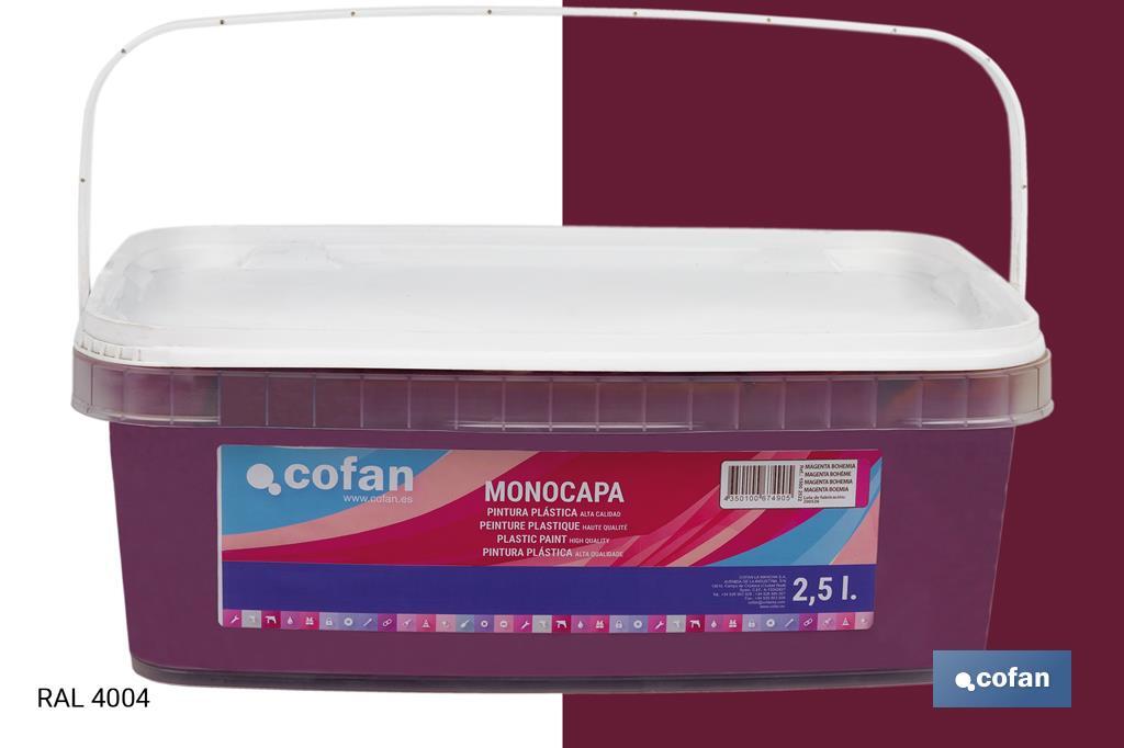 PINTURA PLÁSTICA MONOCAPA Magenta Bohem (2,5 LT)