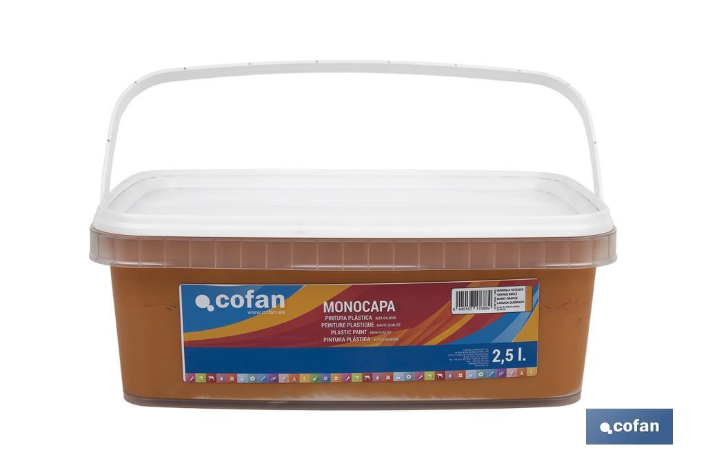 PINTURA PLÁSTICA MONOCAPA Naranja Tostado (2,5 LT)