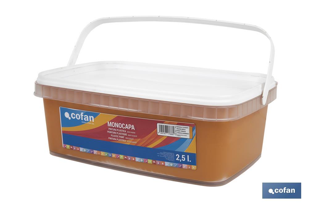 PINTURA PLÁSTICA MONOCAPA Naranja Tostado (2,5 LT)