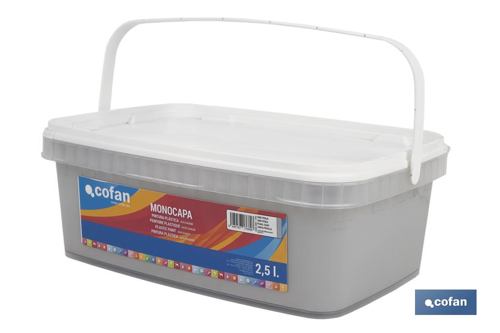 PINTURA PLÁSTICA MONOCAPA Gris Perla (2,5 LT)