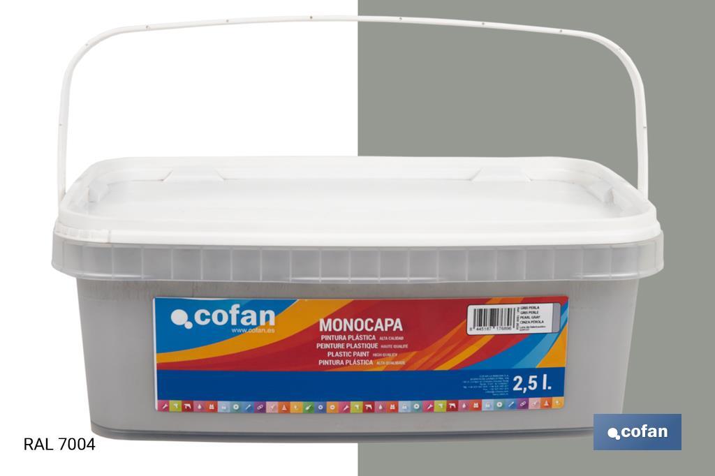 PINTURA PLÁSTICA MONOCAPA Gris Perla (2,5 LT)