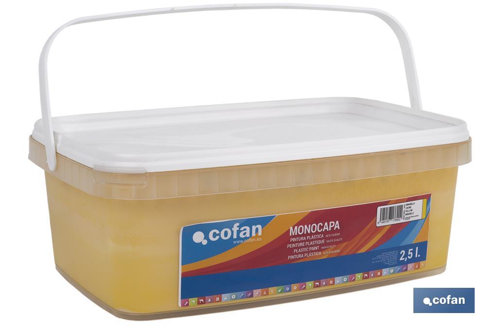 PINTURA PLÁSTICA MONOCAPA Amarillo (2,5 LT)